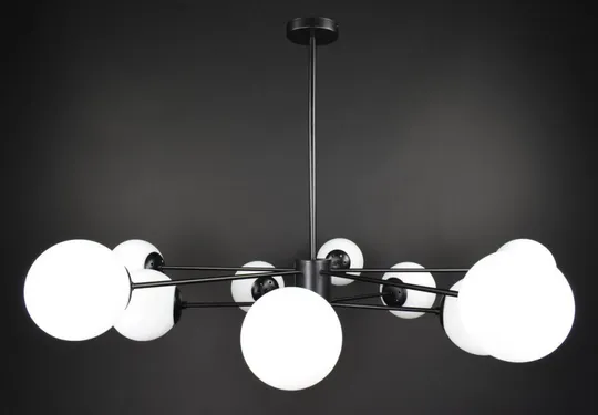 Люстра потолочная на 10 лампочек 27783 Черный 40-70х116х116 см. Продаж