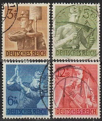 фото, 1943 - Рейх - Трудова служба Mi.850-53 _гаш _4,50 €