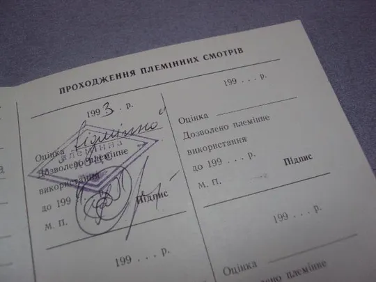 сертификат на право племенной деятельности кинологический центр №4263 Продаж