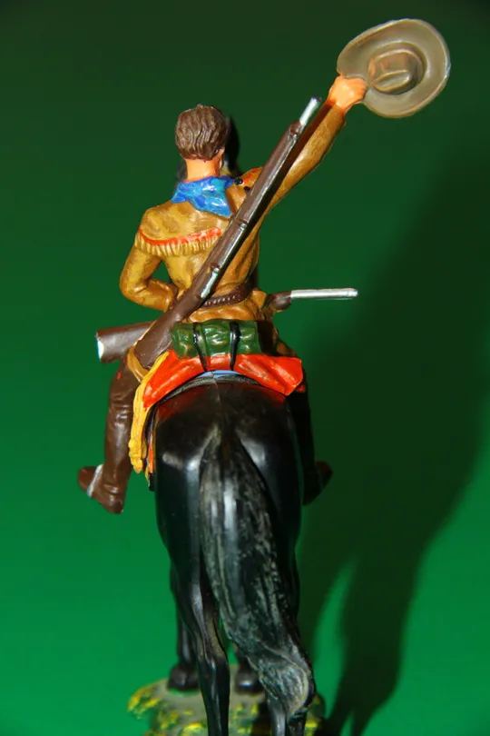 ковбой трапер ОЛД ШАТТЕРХЕНД на коні № 7550 траппер ELASTOLIN 70мм ФРГ З аукціону