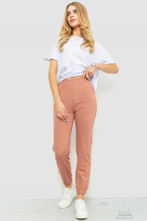 Купити Спорт штаны женские, цвет пудровый, 131R160633