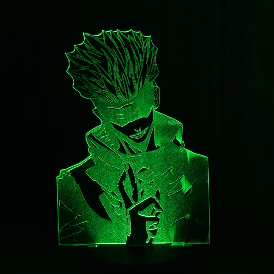 Акриловий світильник-нічник Сатору Годзьо (Satoru Gojo) зелений tty-n000593 Ціна