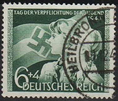 фото, 1943 - Рейх - День молоді Mi.843 _гаш