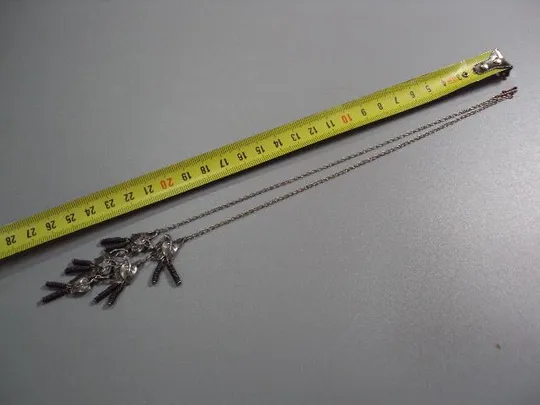 бижутерия колье ожерелье листья листочки металл длина 52 см №10906 Продаж