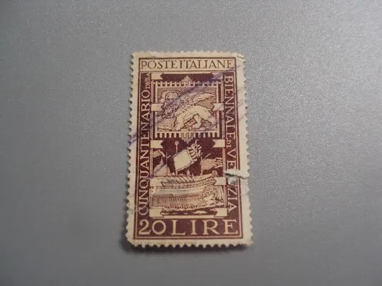 марки Италия 1949 Двухгодичная художественная выставка Венеции символы Дожей лот 3 шт гаш №2832 Недорого