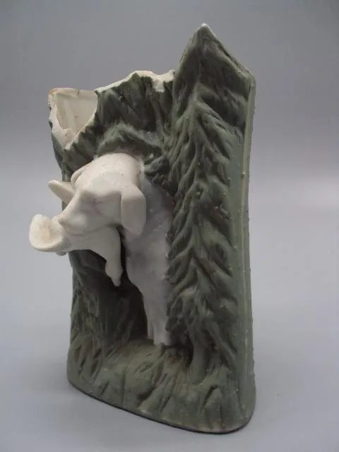 Фигура фарфор карандашница Городница охота собака с уткой размер 16 х 9,5 см под реставрацию №24 Продаж