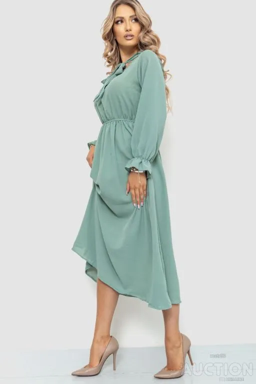 Платье нарядное, цвет оливковый, 204R601 З аукціону