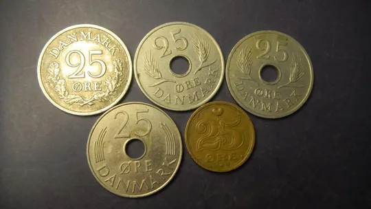 Купити 25 оре Данія (порічниця) 5шт, всі різні