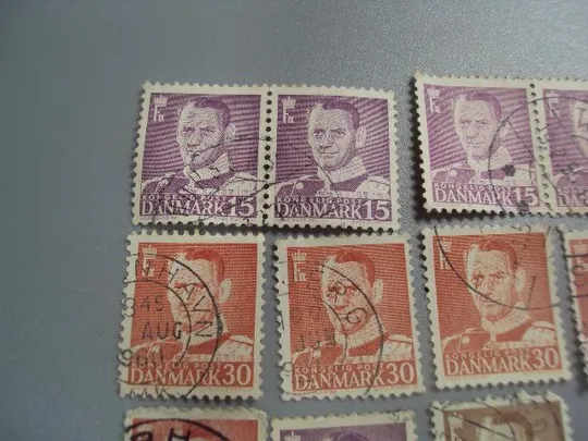Купити марки Дания стандарт личности король лот 11 шт гаш №2220
