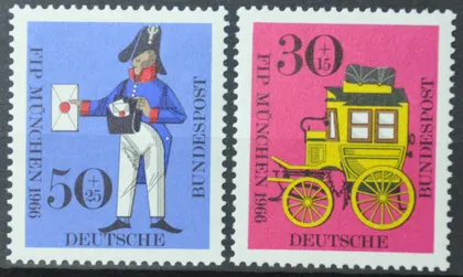 фото, ФРГ Транспорт Карета Почта 1966