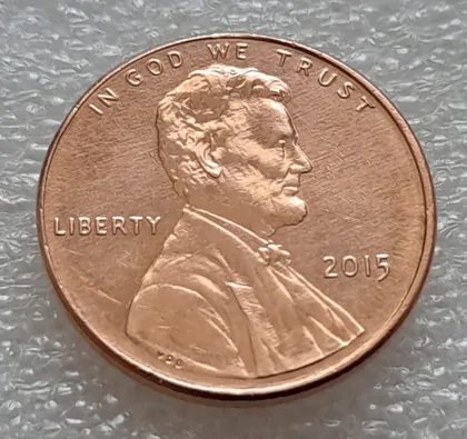 фото, (8124 ря) 1 цент 2015 без мітки монетного двору США