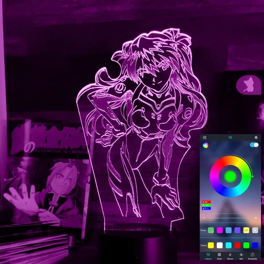 Акриловий світильник-нічник керування з телефона Аска Ленґлі Сорю tty-n001569 Ціна