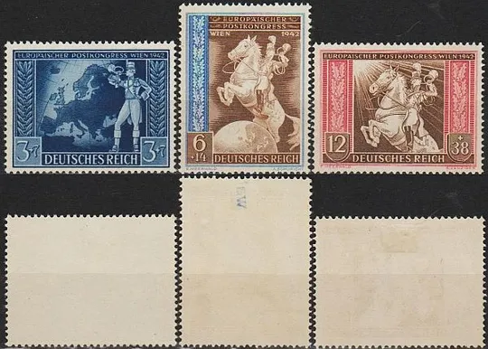 1942 - Рейх - Поштовий конгрес Mi.820-22 * Ціна