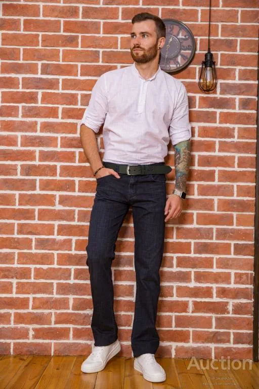 Джинсы мужские прямого кроя, цвет грифельный, 194R50100 Ціна