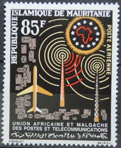 фото, Мавритания Телекоммуникации Авиация 1963