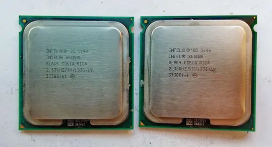 пара 2х ядерных процессоров Intel Xeon 5148 LV (C2D E6550) SLAG4 ( 2.33GHz, 4M, 1333MHz) LGA771 Ціна