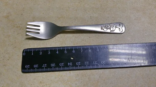 Виделка дитяча Каченя стара радянська нержавійка Україна Запоріжжя Вживане З аукціону