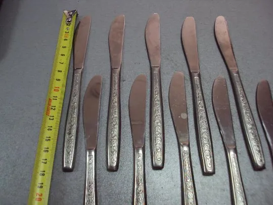 Купити Набор столовые приборы ножи узор цветы цветочки нержавейка новые нож лот 10 шт №11695