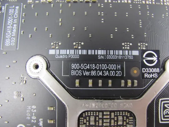 номер0635-31 відеокарта 0NYM27 nVIDIA Quadro P3000M 6GB N17E-Q1-A1  для Dell Precision 7710 M7710 оригінал Де купити