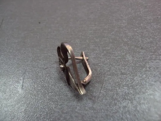 Купити Серьга цветочек цветок листья сердце серебро 925 проба украина вес 2,45 г №11112