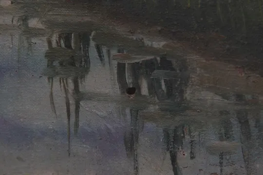 Купити Картина пейзаж пасутся козы. Лаган 1963 г. масло холст 85 х 58,5 см №19