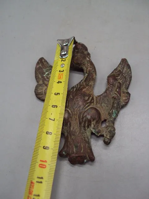 Деталь запчасть орел с мечами бронза Польша запасная часть к подсвечнику размер 9,8х7,6 см №14249 З аукціону