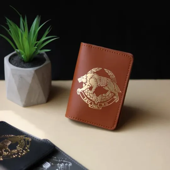 Обкладинка "Військовий квиток ССО" коричневий з позолотою. З аукціону