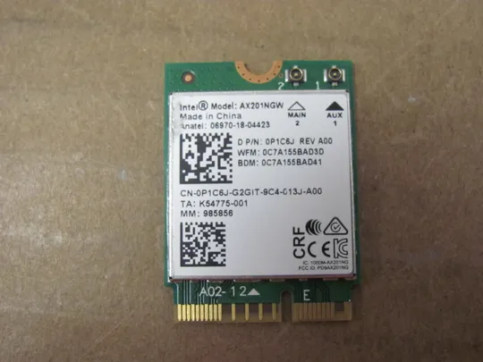 номер0839-27 WI-FI модуль 0P1C6J AX201NGW для Dell Latitude 14 3410 E3410 3510 5501 оригінал Ціна