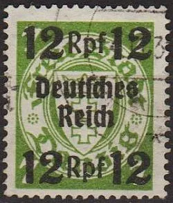 фото, 1939 - Рейх - Стандарт Гданська з надруками 12 Mi.721 _2,80 €