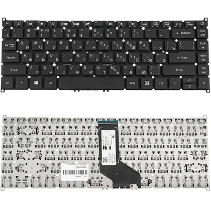 фото, Клавіатура для ноутбука ACER (TM: P614-53, P414-53) rus, black, без кадру