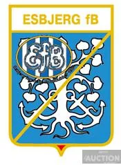 фото, значок футбол  ФК Эсбьерг Дания  (серия герб города и эмблема клуба)