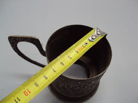 Подстаканник МПС Артель мосювелир мельхиор узор цветы высота 7,6 см, диаметр 6,8 см №15453А в Україні