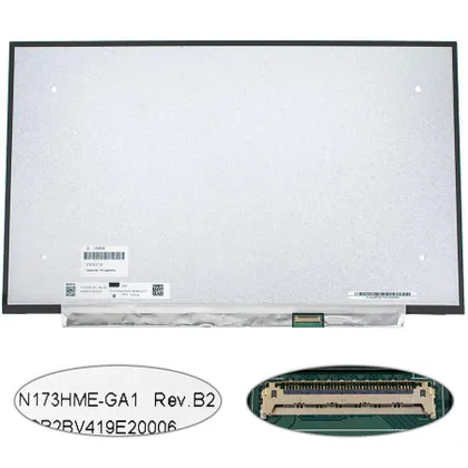 фото, Матриця 17.3" N173HME-GA1 (1920*1920, 40pin(eDP, IPS, 165Hz), LED, SLIM(без планок та вушок), матова, роз'єм справа внизу) для