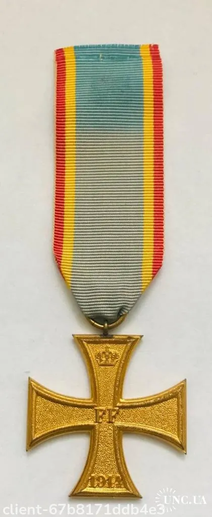 Мекленбург-Шверин. Крест за военные заслуги 2-й степени, 1914 г.Состояние СУПЕР. Продаж