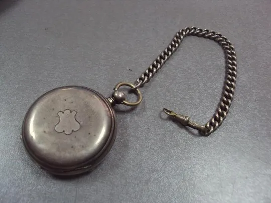 Карманные часы echappement a ancre Qualite Robert серебро 84 проба с цепочкой вес 122,9 г №9513 Ціна