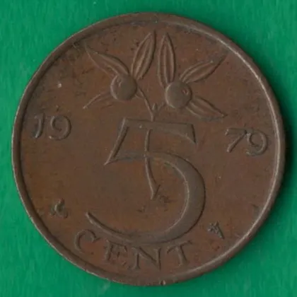 фото, 5 центів 1979 року Нідерланди [М]