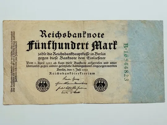 500 марок 1922 року, Німеччина Ціна