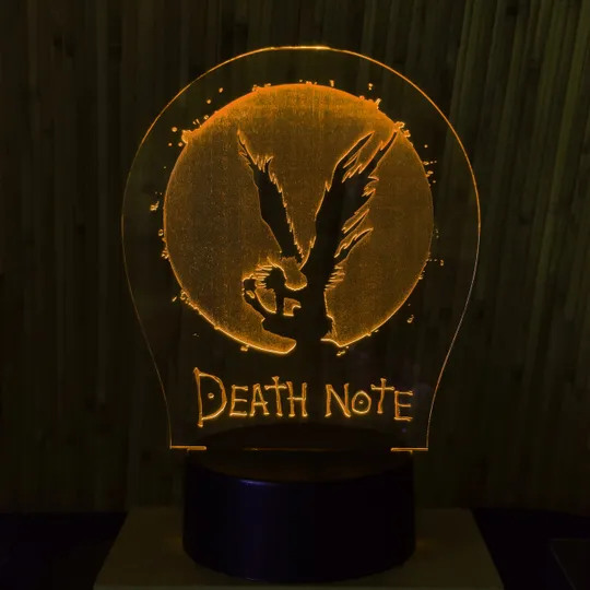 Акриловий світильник-нічник Зошит Смерті жовтий tty-n000304 Ціна