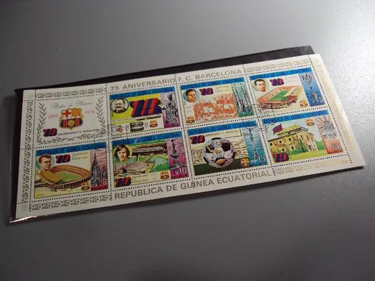 Купити Марки лист Экваториальная Гвинея 1974 футбол Барселона гаш №10218