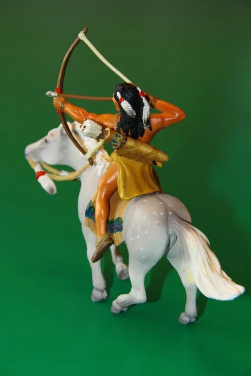 ІНДІАНЕЦЬ СІУ З ЛУКОМ на коні индеец SCHLEICH 90-100мм ФРГ ФРН ЛЮКС !! З аукціону