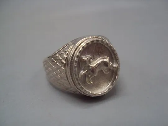 Купити Мужской перстень кольцо овал зодиак Овен гороскоп серебро Украина вес 6,11 г размер 19,5 №15148