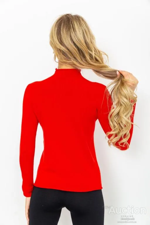 Гольф женский трикотажный, цвет красный, 131R152034 Де купити