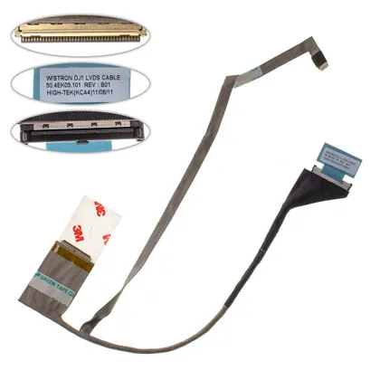 фото, Шлейф матриці для ноутбука DELL (inspiron: N4020, 4030, 14V, M4010), LED, роз'єм під камеру (50.4EK03.021)
