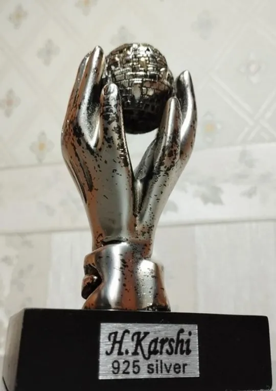 винтажная Статуэтка "Иерусалим", серебрение 925 проба  ld540 Продаж