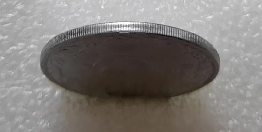 (3134) 5 копійок 1992 слід вінка на канті реверсу вверху справа (5 копеек 1992 брак) Недорого