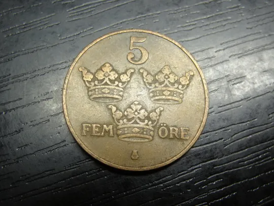 5 оре 1919 Швеція Ціна