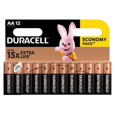 Купити Батарейка Duracell AA лужні 12 шт. в упаковці (5000394006546 / 81551275)