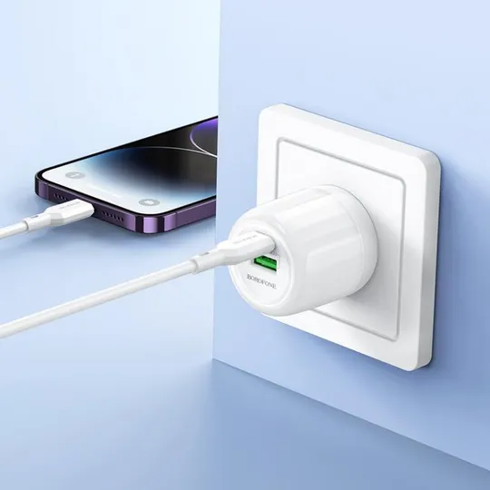 СЗУ Borofone BA93A Lustrous PD20W+QC3.0 (1USB-A/1C) Продаж