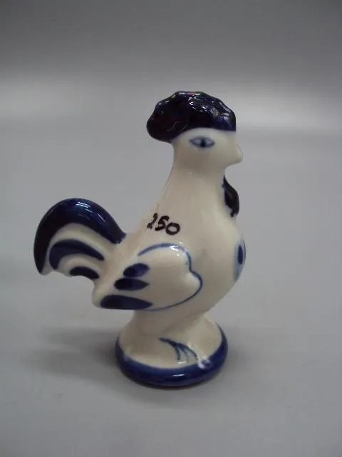 Фигура фарфор статуэтка Гжель петух миниатюра петушок высота 7,7 см №14056 Продаж