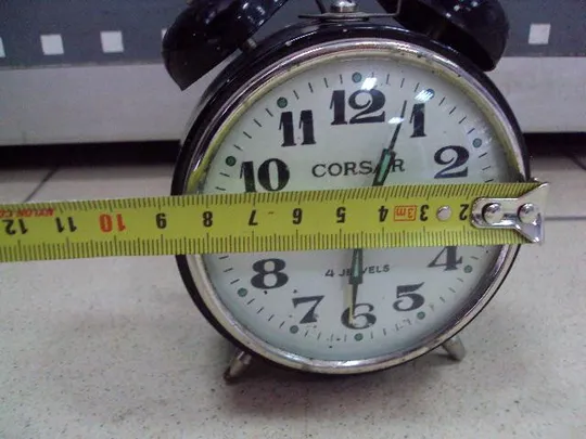 Настольные часы будильник Corsar 4 jewels Корсар 4 камня диаметр 8,8 см №11652 Продаж